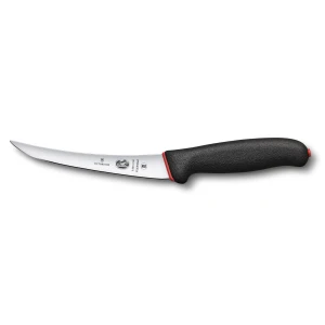 Cutit Dezosat Victorinox Fibrox Dual Grip, Curved, Lama Flexibila 15cm, Negru/Rosu