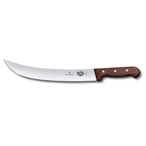 Cutit Macelar Victorinox Cime ter Knife, Lama Curbata 31cm, Lemn, Maro
