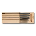 Set 5 Cutite Bucatarie Victorinox Suport Lemn Maro