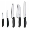 Set 5 Cutite Bucatarie Victorinox Suport Lemn Maro