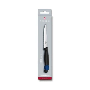 Set 6 Cutite Bucatarie Victorinox Pentru Friptura, Lama Zimtata 11cm, Albastru