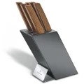 Set 6 Cutite Victorinox Swiss Modern Knife Block + Suport Lemn Gri, Manere Cutite Maro