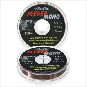 FIR MONOFILAMENT SUFIX FEEDER Mono 0.16mm 150M 4.8LB BURGUNDY