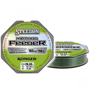 Fir Fluorocarbon Coated Konger Steelon Method Feeder Verde 0.22mm, 7kg, 150m