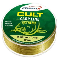 Fir monofilament Climax CULT CRAP EXTREME 300m 0.30mm 7.10kg Matt Olive