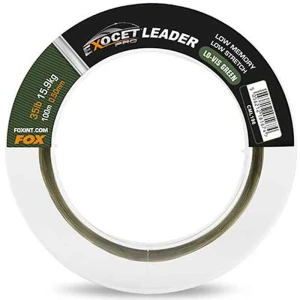 Fir Inaintas Monofilament FOX Exocet Pro Leader Low Vis Green, 100m, 35lb/15.9kg, 0.50mm 