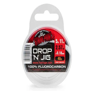 Fir Fluorocarbon Fox Rage Strike Point Drop N Jig Clear, 11.35lb/5.15kg, 0.27mm, 40m 