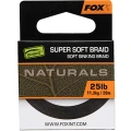 Fir Textil Fox Naturals Soft Braid Hooklength, 20m, 25lb/11.3kg
