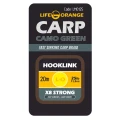 Fir Textil Orange Hooklink x8 Camo Green, 20lb, 20m