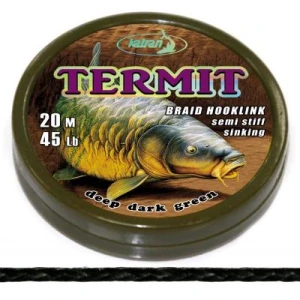 KATRAN Braided hook links TERMIT 25Lb 20 M/25Lb/20 M/deep dark green