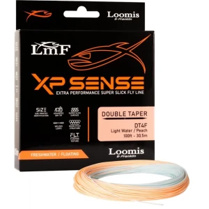 SNUR LMF XP SENSE FLY LINE-DOUBLE TAPER DT4F / FT100-30.5m / LIGHT WATER / PEACH