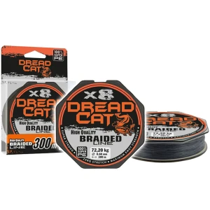 Fir Textil Konger Dread Cat Braided VX8 Negru, 300m, 0.40mm, 47.1kg
