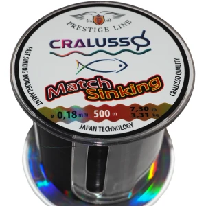 Fir Monofilament Scufundator Cralusso Match Sinking 500m 0.18mm 3.31kg 