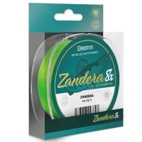 Fir Textil Delphin Zandera 8 Verde Fluo 0.14mm, 9.8kg, 150m