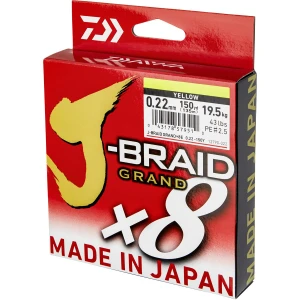 FIR DAIWA J-BRAID GRAND X8 YELLOW 016MM/10KG/135M