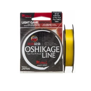 FIR TEXTIL MOMOI OSHIKAGE PE BRAIDED-FLUO YELLOW-100M  0.105MM 3.6KG 8  LB