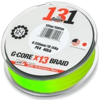 FIR TEXTIL SUFIX 131 G-CORE X13 BRAID NEON CHARTREUSE 150M 0.148 mm 8.10kg