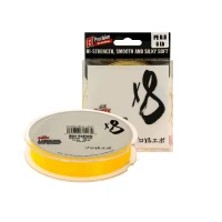 Fir Textil Sufix Carrier Braid X8 Hot Yellow 135m 0.10mm
