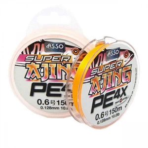 Fir Asso Super Ajing PE 4X Orange 0.128mm 150m 4.53kg
