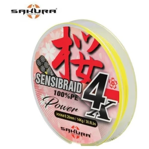 Fir Sakura Sensibraid 4X 0.14mm 150m Chartreuse