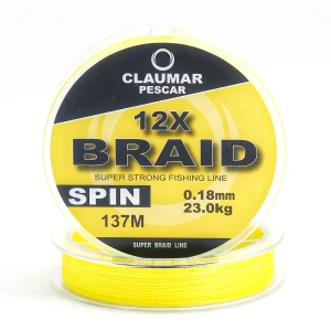 Fir Textil Claumar Pescar SPIN 12X Super Braid Strong 137M 29.00Kg 0.20MM