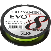 Fir Textil Daiwa Tournament 8x Braid Evo+ Chartreuse, 135m, 0.16mm, 12.2kg