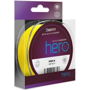 Fir Textil Delphin HERO 8 Galben Fluo, 0.16mm, 10.50kg, 300m