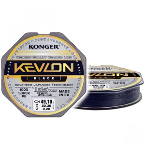 Fir Textil Konger Kevlon X4 Black 0.25mm, 29.2kg, 150m