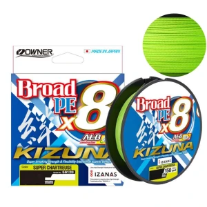 Fir Textil Owner Kizuna X8 Broad, 11.90kg, 0.19mm, Chartreuse, 135m