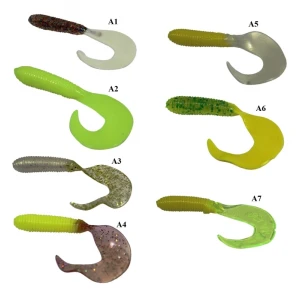 Grub Relax Twister, 6cm, Varianta A3, 10 Buc/Plic, Multicolor