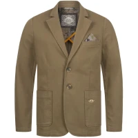 Sacou Blaser Denim Stretch Bob, Dark Olive, Marime L