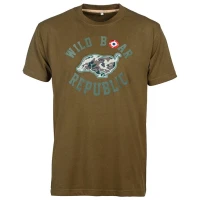 Tricou Treesco Percussion Willd Boar Republic, Kaki, Marimea M