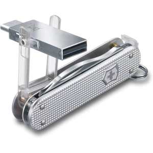 Briceag Victorinox Swiss Army Knife, Jetsetter work, 58 mm, argintiu, USB 3.0/3.1, 32GB, Blister 