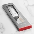 Cutit Bucatarie Victorinox Santoku, Lama Gofrata 17 cm, Lemn, Maro, Cutie Cadou