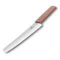 Cutit Bucatarie Victorinox, Swiss Modern pentru Paine , Lama Zimtata 22cm, Roz, Blister