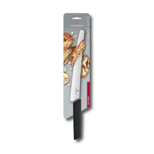 Cutit Bucatarie Victorinox, Swiss Modern pentru Paine , Lama Zimtata 26cm, Negru, Blister