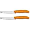 Set 2 Cutite VICTORINOX cu LAMA Zimtata, Lama 11cm, Portocaliu