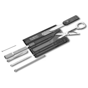 Trusa Multifunctional Victorinox SwissCard Classic Onyx, negru transparent - 0.7133.T3