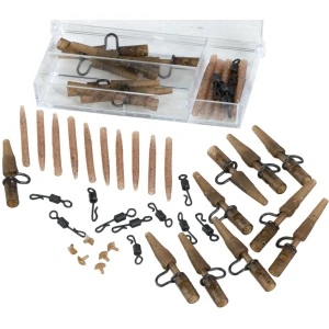 Kit Extra Carp Camou Heavy Lead Clip Box, 4x10 Buc/Plic