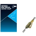 Clips Plumb Piedut Nash Speed Ezi Drop Lead Clip + Vartej cu Agrafa Rapida, 8buc/pac