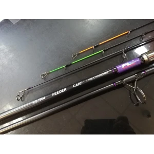 Lansete Feeder FL Ultra Carp Feeder 3.90m 3Seg 2 Varfuri Feeder Plus 1 Varf Lanseta Crap 3.75Lbs/200g