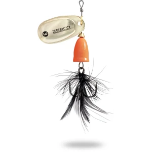 Lingurita Rotativa Zebco 8g Trophy Z-Vibe & Fly No. 3 orange body/gold/black fly sinking