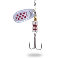 Lingurita Rotativa Zebco Trophy Z-Swirl Silver/Red Dots, Nr.4, 10g, Sinking