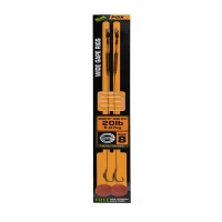 Carlige Legate Fox Edges Wide Gape nr 8 Camotex Semi Stiff Coated braid 20lb  2buc