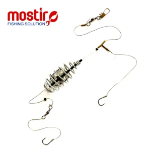 Montura Mostiro Arc cu Teu, Plumb Lateral, Fir Textil, 2 Carlige Nr.2