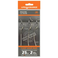 Rig Crap Orange Series 1 No.2 25Lb Crap Hair Rigs 3buc/pac
