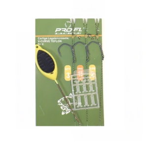 SET 3 CARLIGE LEGATE PLUS CROSETA SI OPRITOARE NR 4 15LB PRO FL