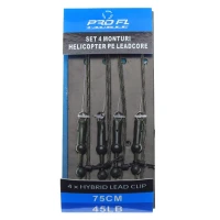 Set 4 Monturi Pro Fl Helicopter Leadcore 75cm