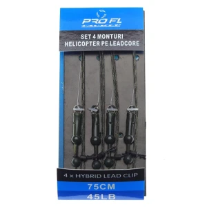 SET 4 MONTURI PRO FL HELICOPTER LEADCORE 75CM
