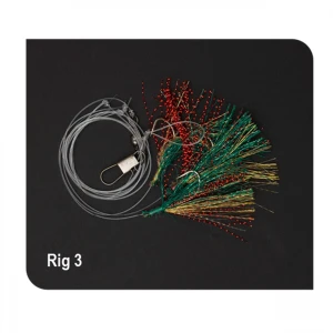 Carlige Montate DAM 3 Mackrel Mixed Sparkel No.2/0 100cm/10cm 0.55/0.45mm